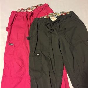 2 Pairs of Koi Scrub Bottoms